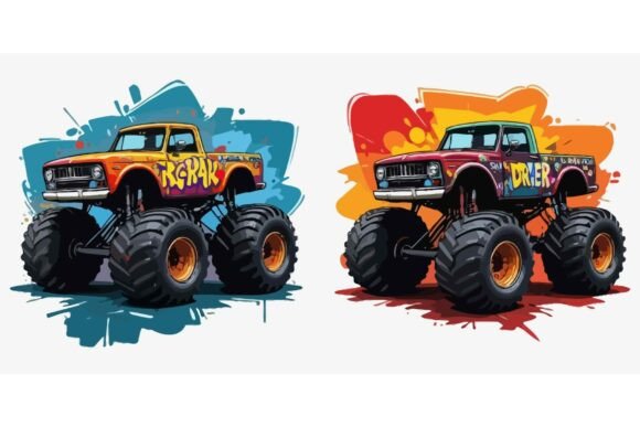 Download Monster Car Vectors EPS Bundle - Premium Resources