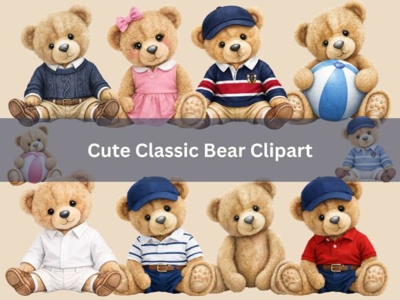 Download Classic Preppy Teddy Bear Clipart - Premium Resources