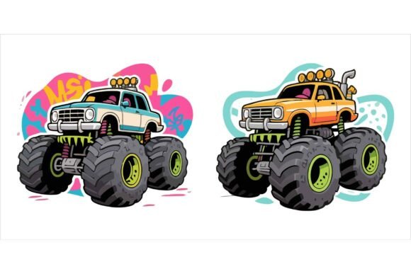 Download Monster Car Vectors EPS Bundle - Premium Resources