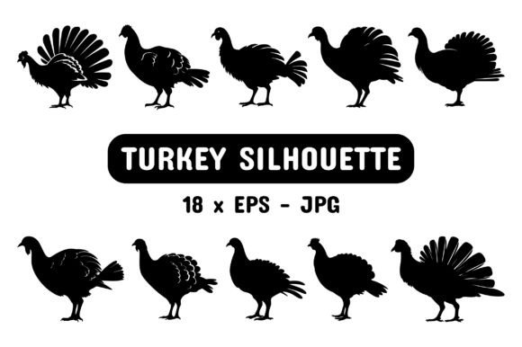 Download Turkey Silhouette Set Collection Bundle - Set collection bundle Collection